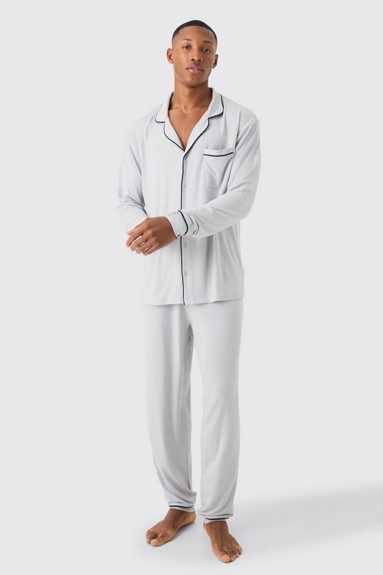 Lockeres Premium Loungewear-Hemd & Unterteil