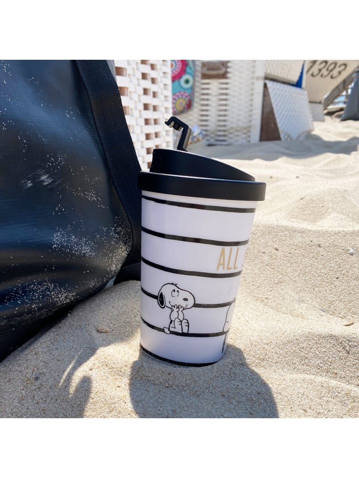 Geda Labels Coffee to go Becher Snoopy All Smiles in Weiß - 400 ml günstig kaufen onesize