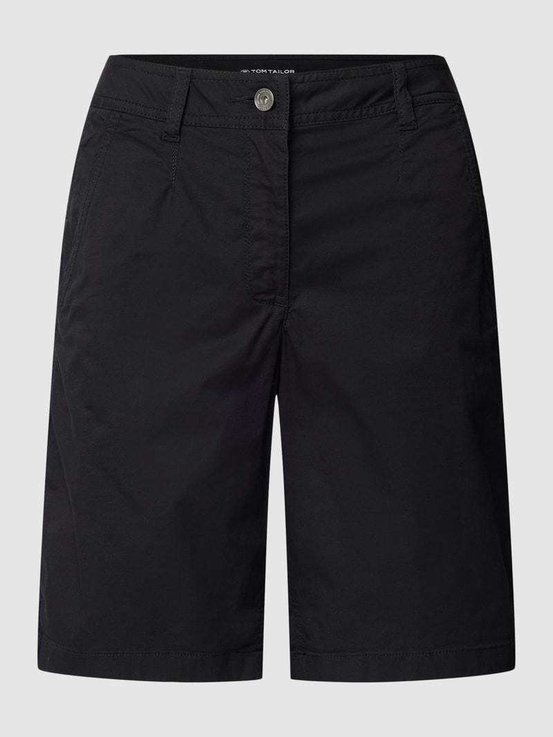 Bermudas mit französischen Eingrifftaschen in schwarz