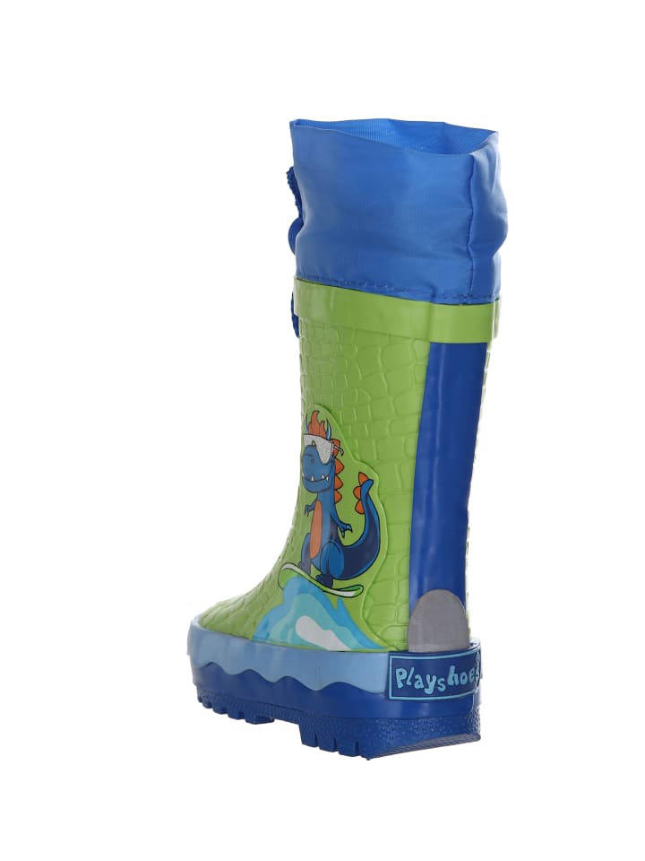 Playshoes Gummistiefel Dino in Grün günstig kaufen