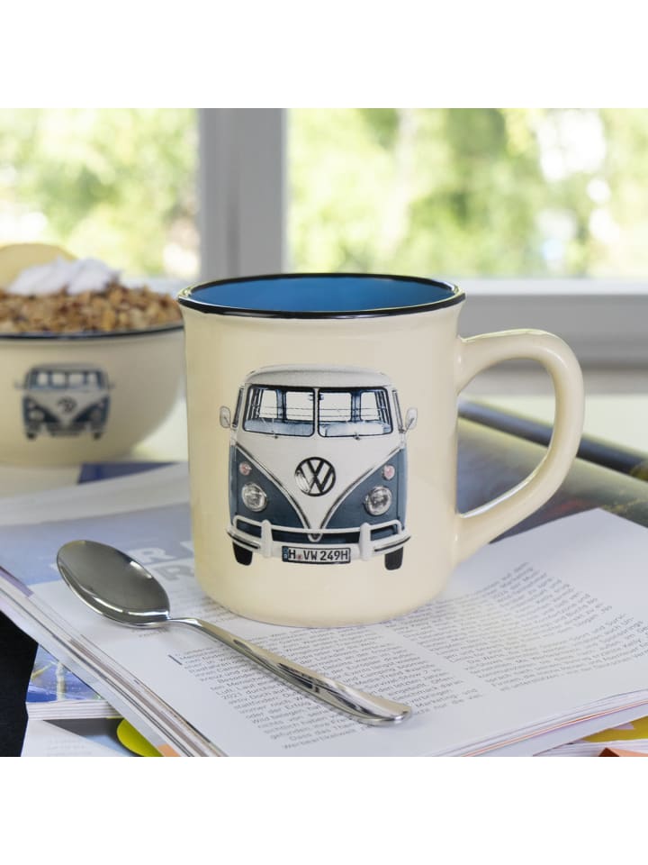 Geda Labels Tasse VW blauer Bulli Emaille-Optik 400ml in Blau - 400ml günstig kaufen onesize