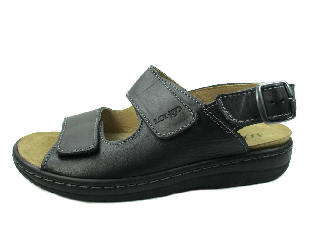 LONGO Komfort Sandalen schwarz