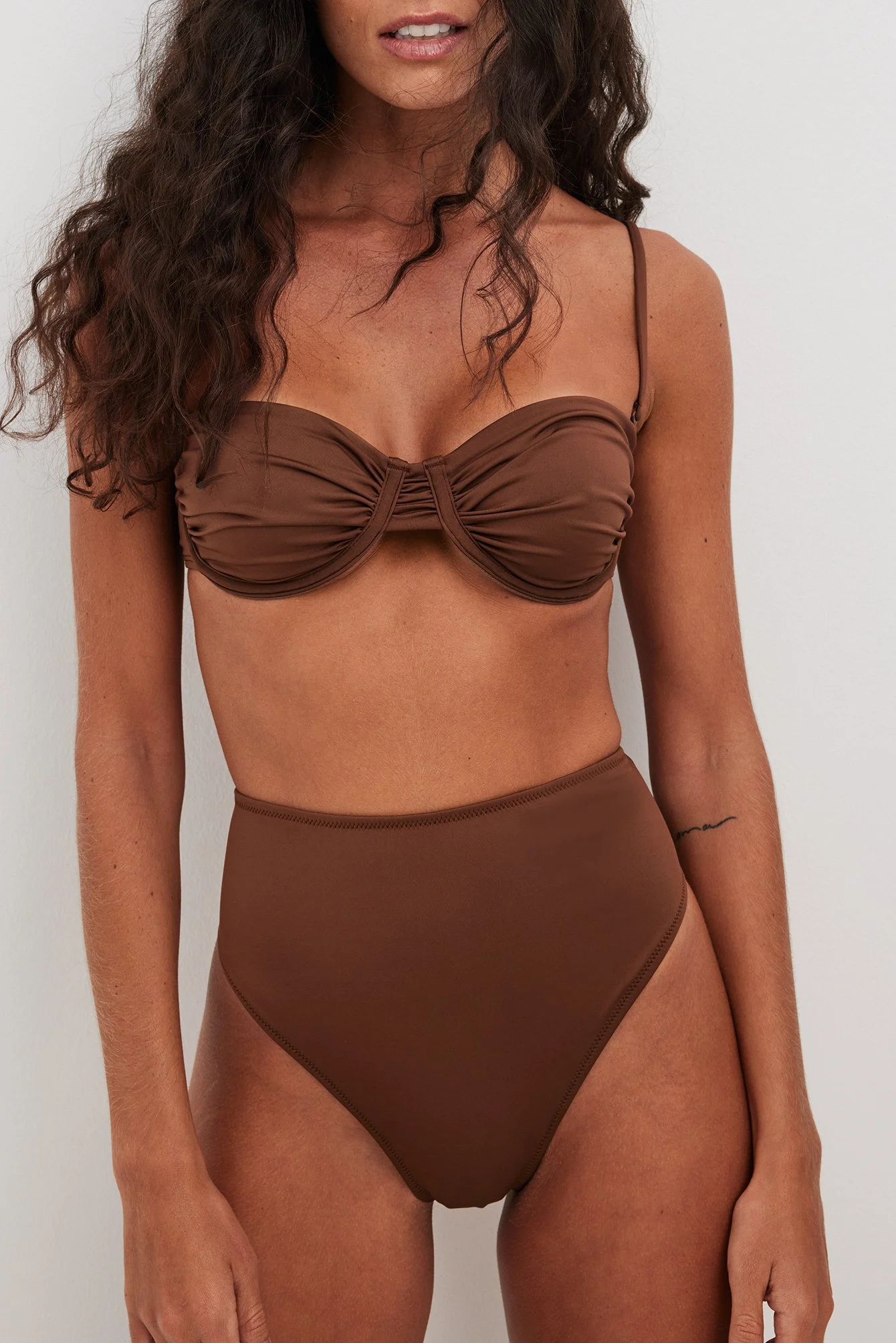 Hohe Taille Bikini-Unterteil