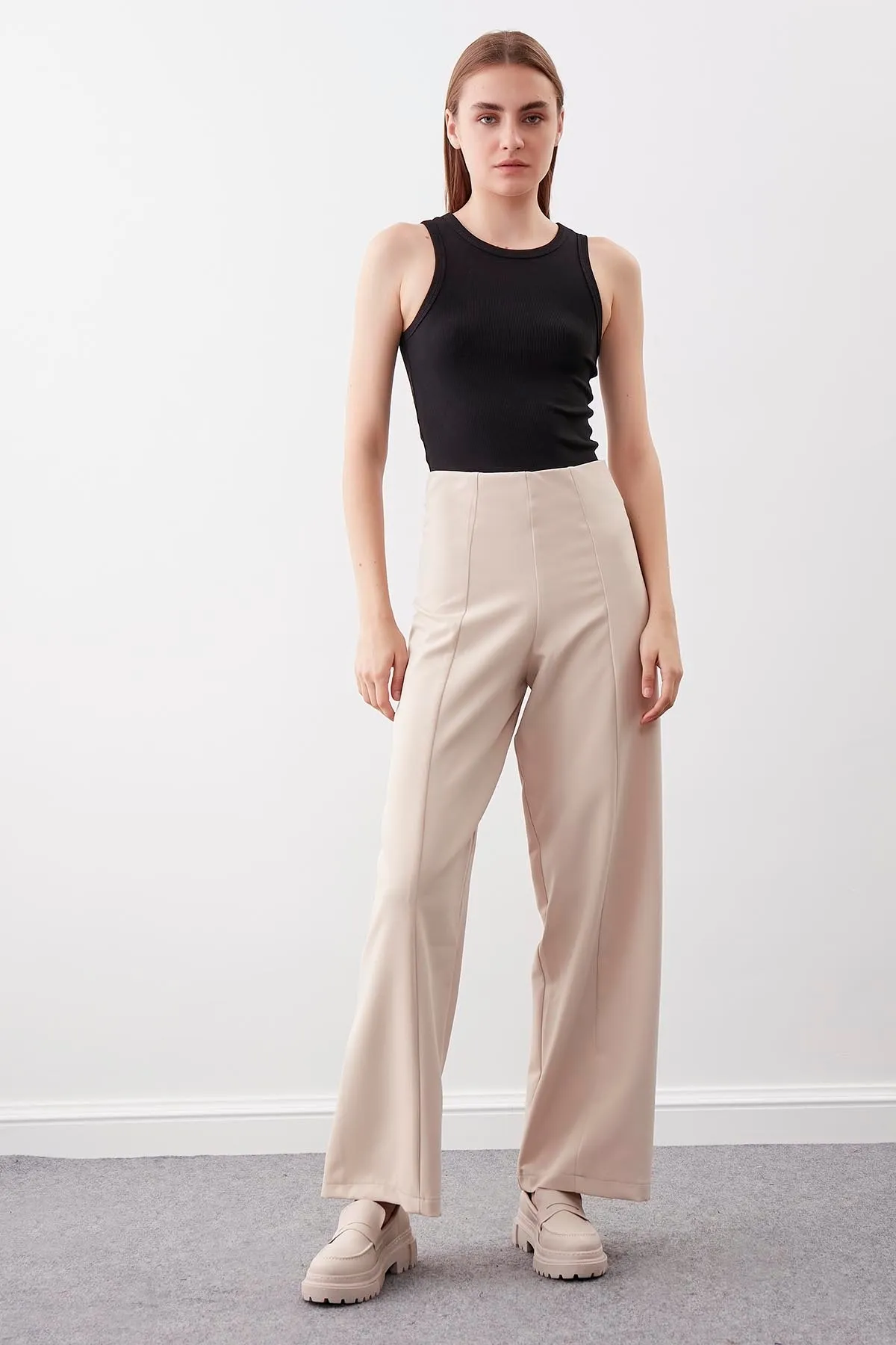 Vitrin  Hose mit hoher Taille und Reißverschlussnähten