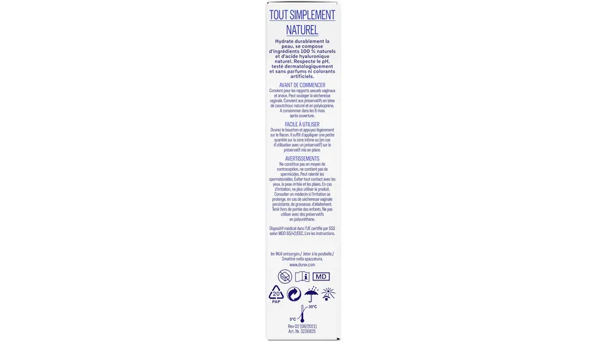 Durex Gleitgel Naturals Extra Feuchtigkeitsspendend