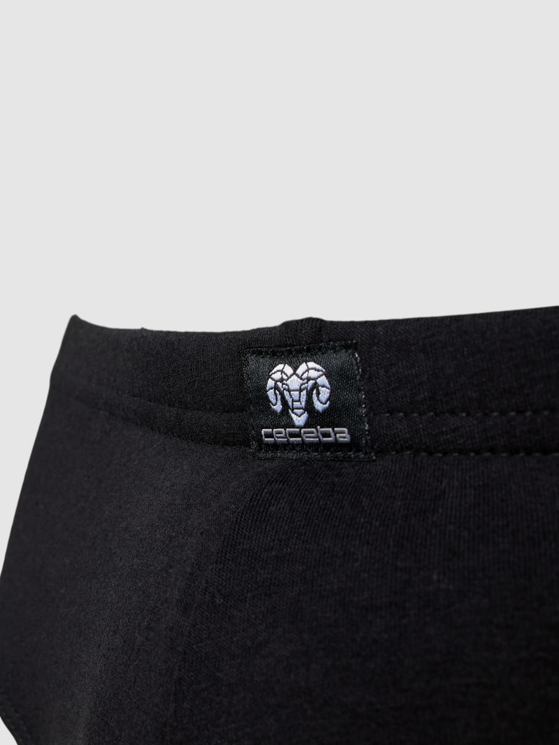 PLUS SIZE Slips im 2er-Pack mit Logo-Detail Modell 'SPIRIT' in schwarz