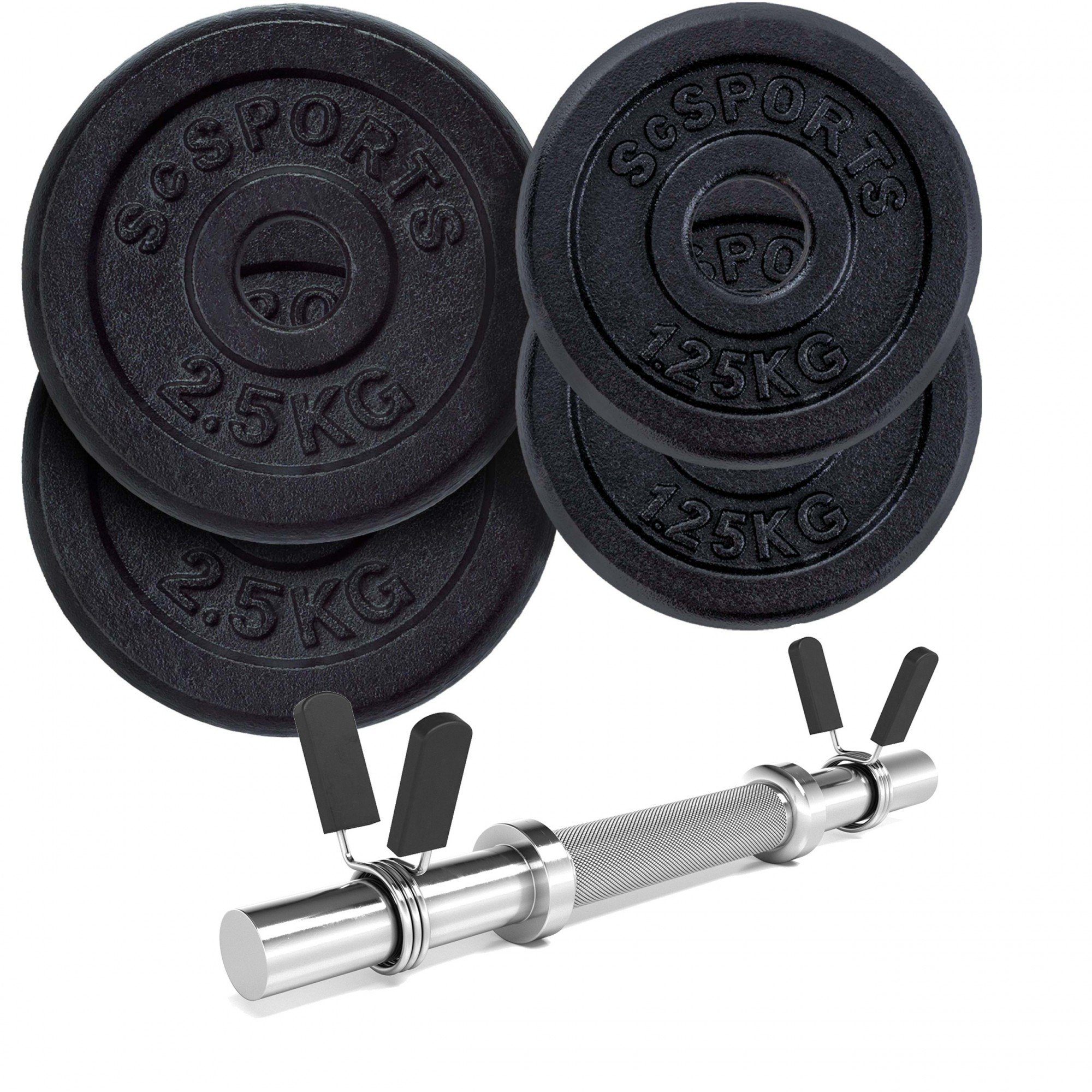 ScSPORTS® Kurzhantel Set 10 kg 30mm Kurzhantelset Gusseisen Hantelset Gewichte