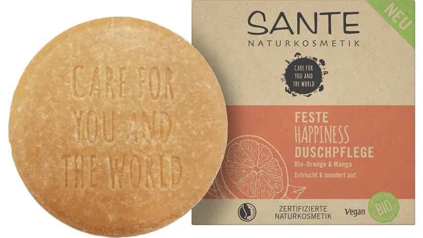 SANTE Feste Happiness Duschpflege Bio-Orange & Mango 60 g