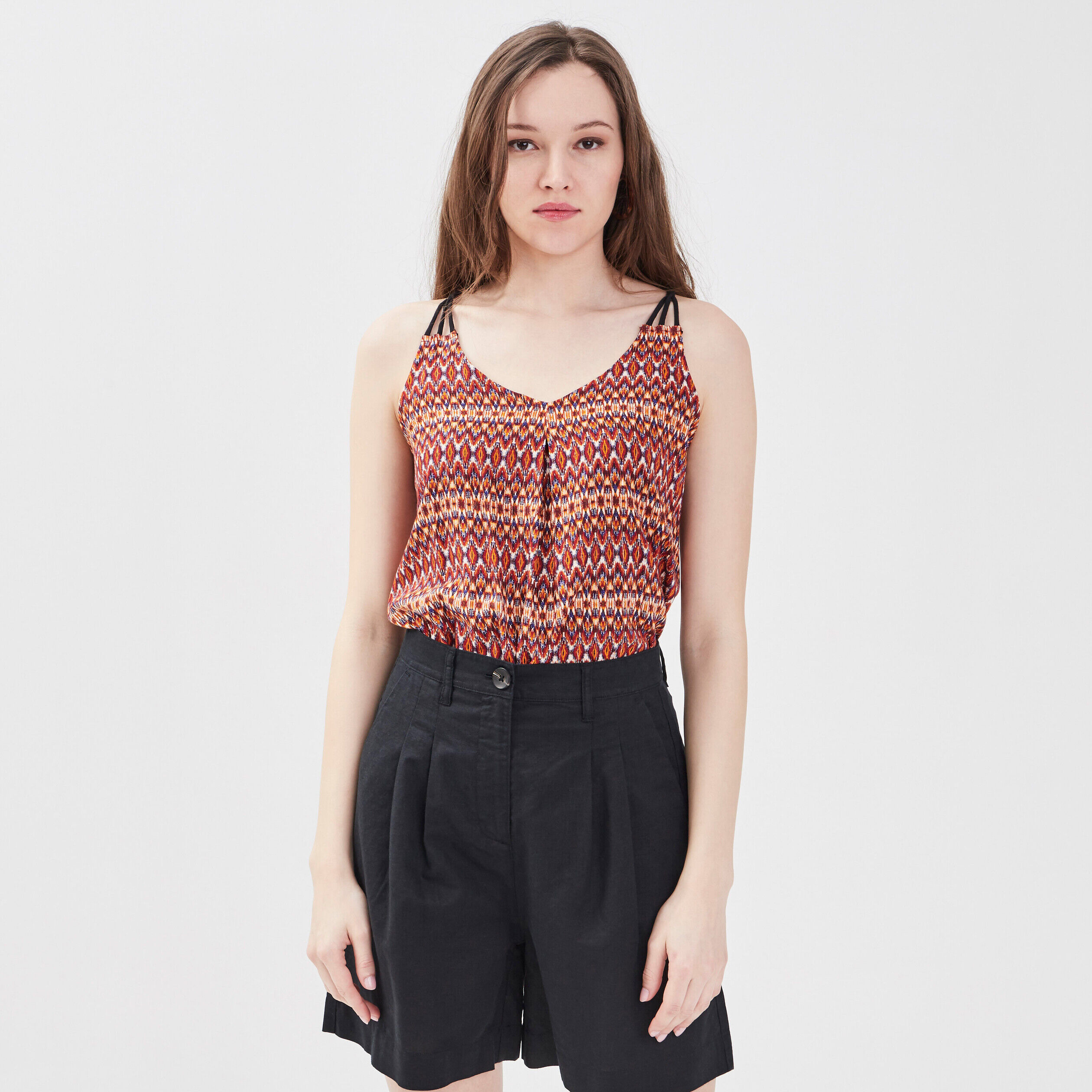 Blouse bretelles fines beige femme | Cache Cache
