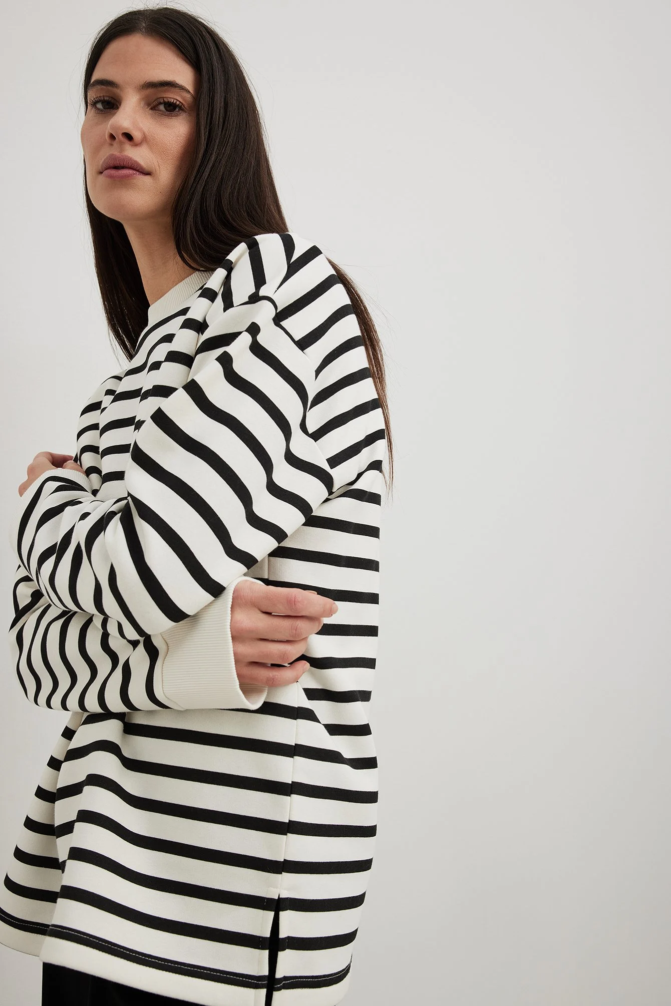 Gestreiftes Oversize-Sweatshirt