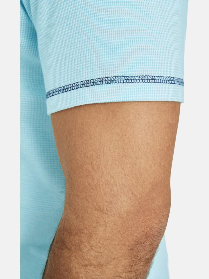 Jan Vanderstorm Poloshirt ALBERICH in türkis melange günstig kaufen