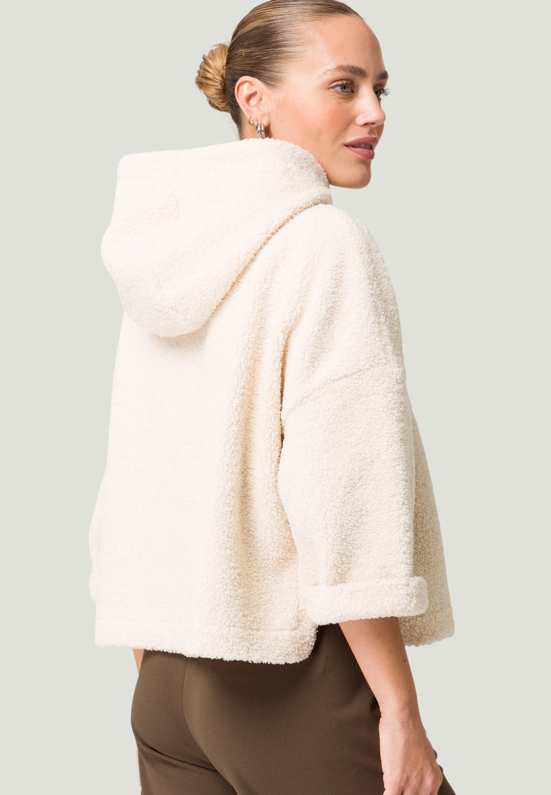 Sweatshirt Teddyfell mit Kapuze