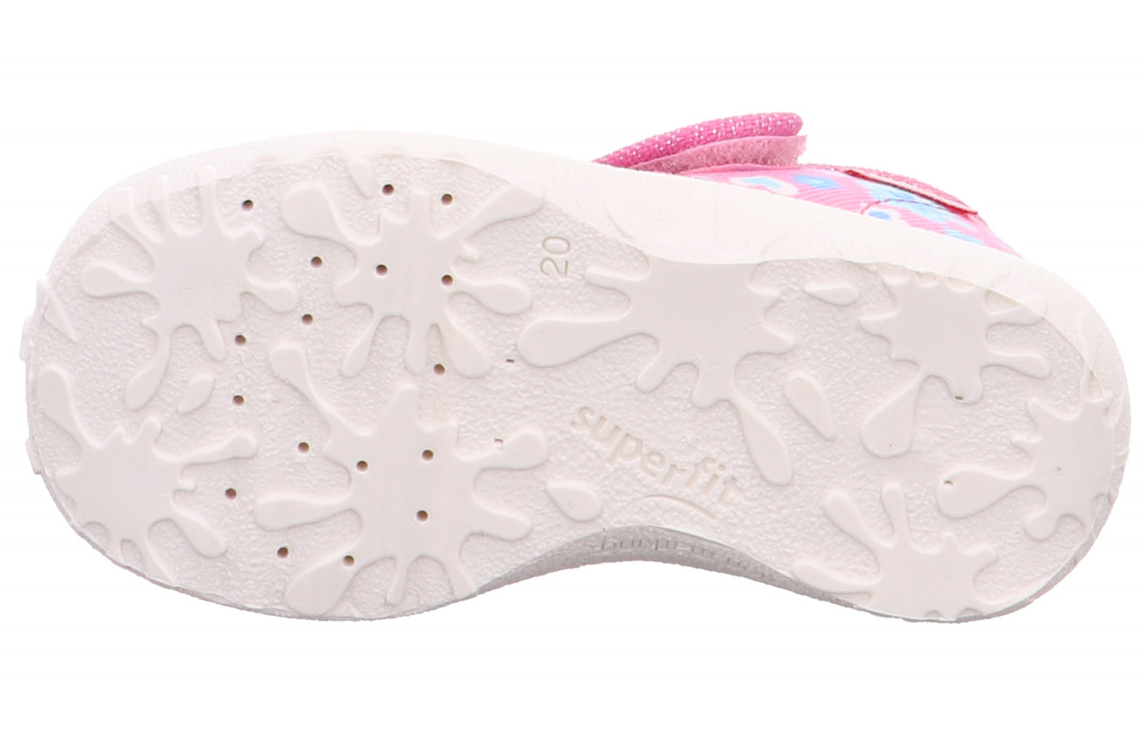 SPOTTY - Rosa/TürkisHausschuh mit Klettverschluss