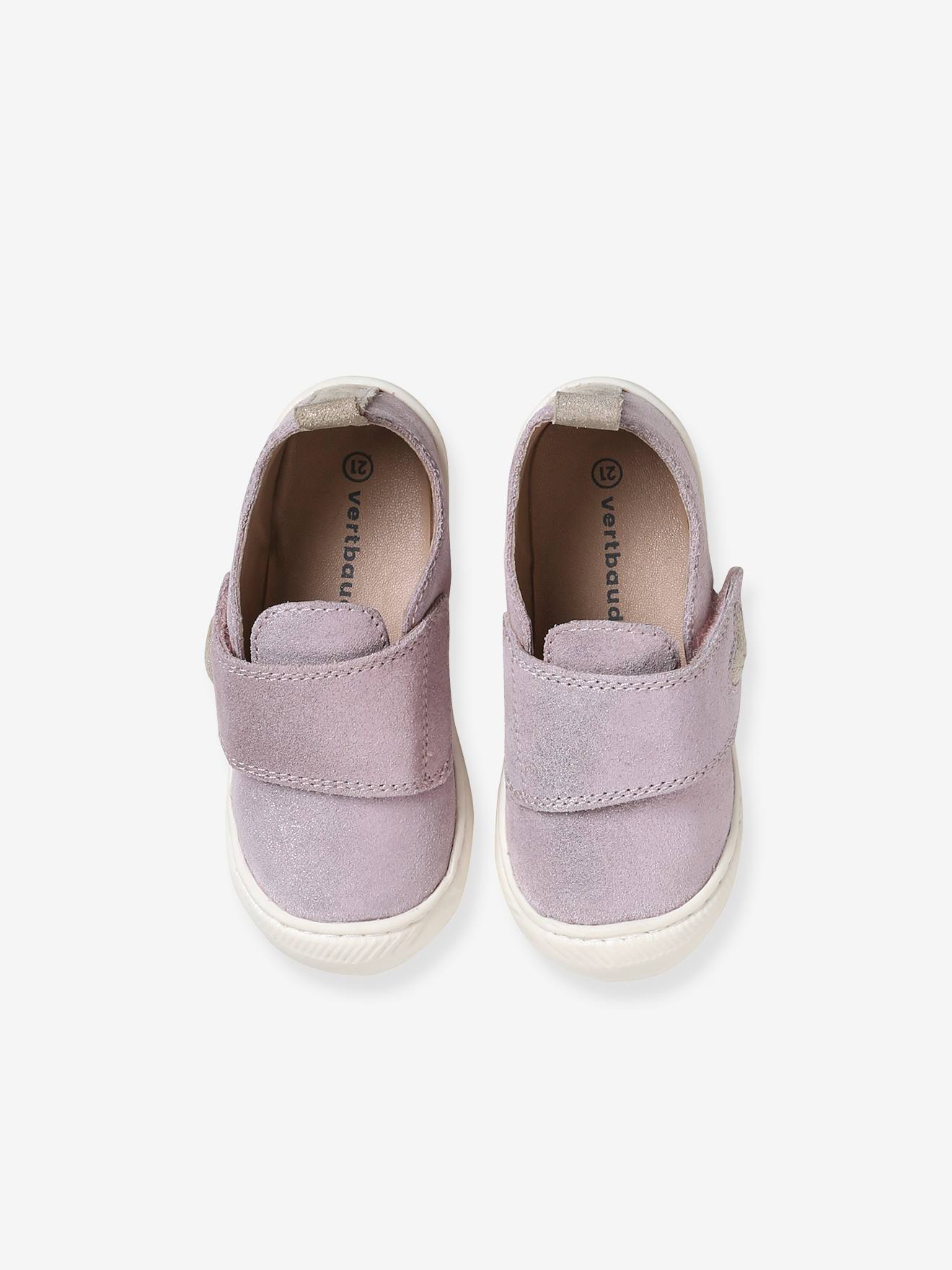 Vertbaudet Baby Hausschuhe mit Klettverschluss - rosa