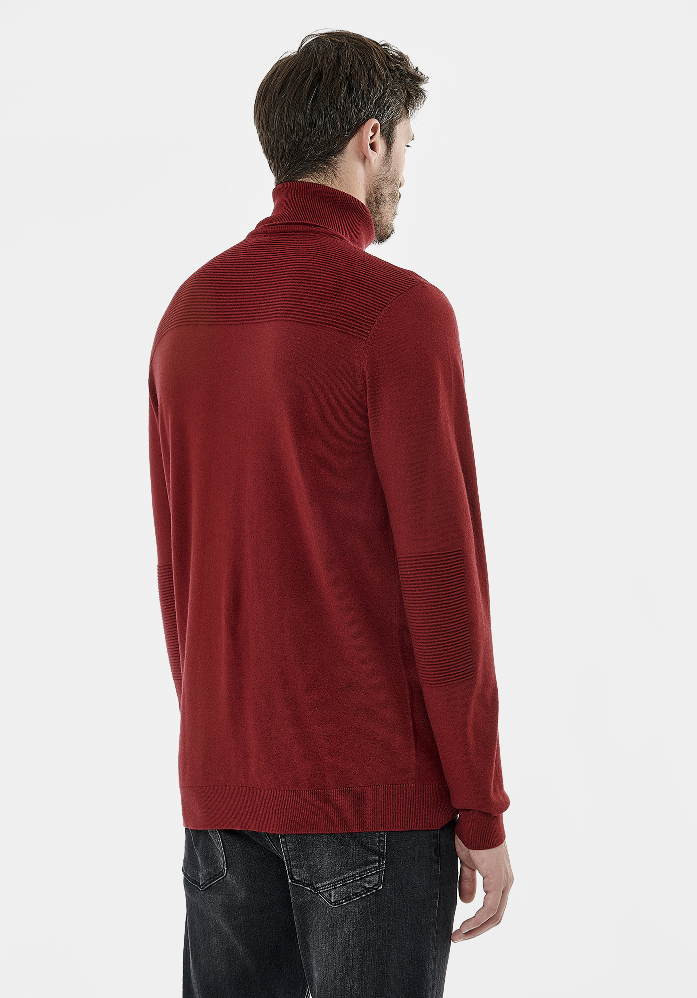ARIAN  Pull bordeaux homme