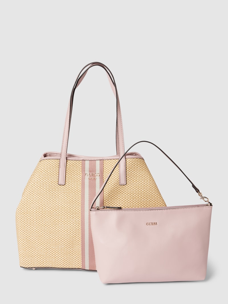 Shopper in Flecht-Optik Modell 'VIKKY LARGE TOTE' in rosé