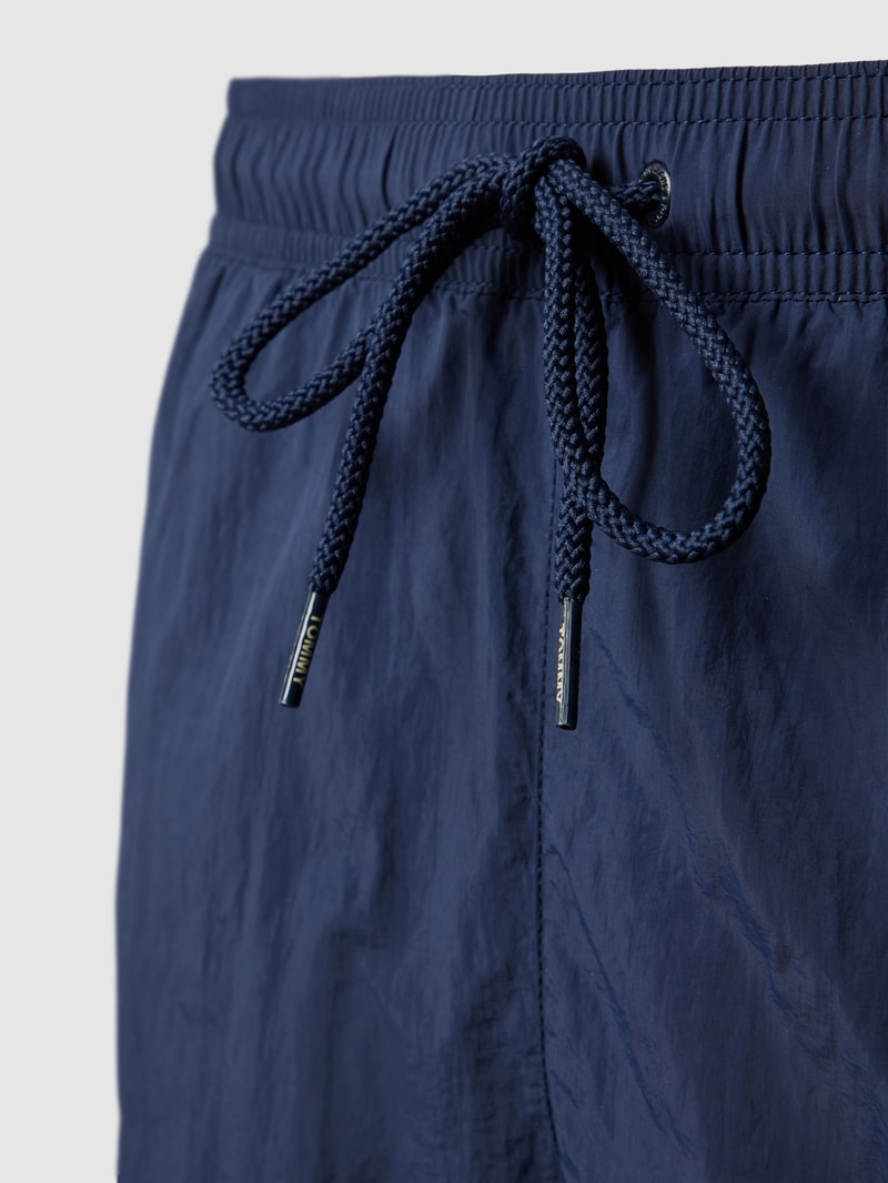 Badehose mit Label-Detail in dunkelblau