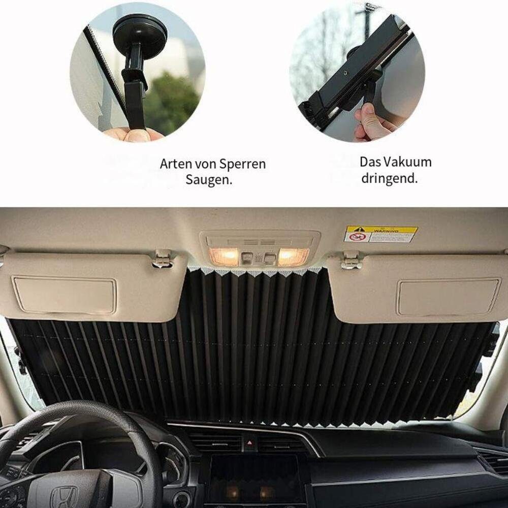 Einemgeld Autosonnenschutz Sonnenschutz Auto Frontscheibe, Versenkbare Automatische Einziehbare