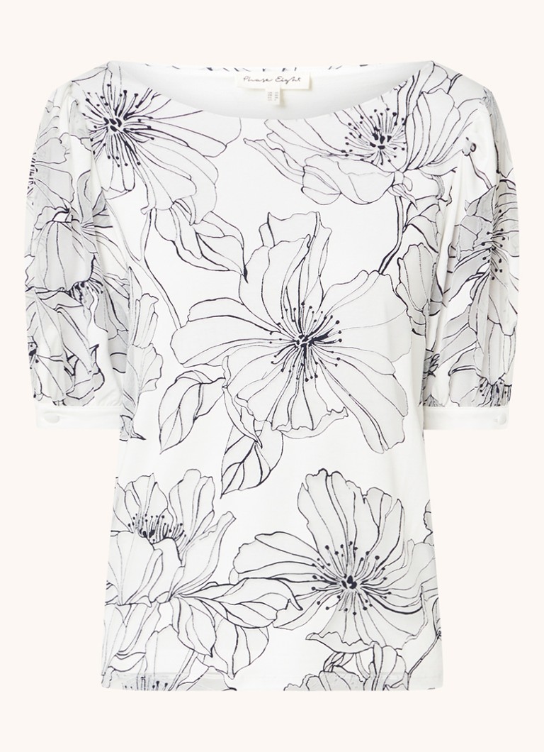Top semitrasparente con stampa floreale Phase Eight Kelly
