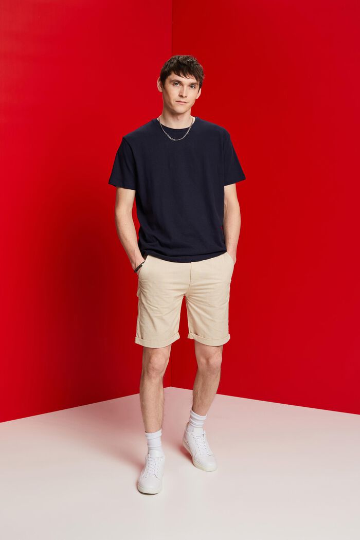 Zweifarbige Chino-Shorts