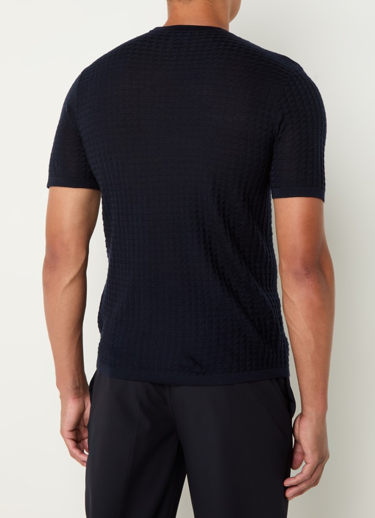 Tricou Emporio Armani Structured Wool T-shirt