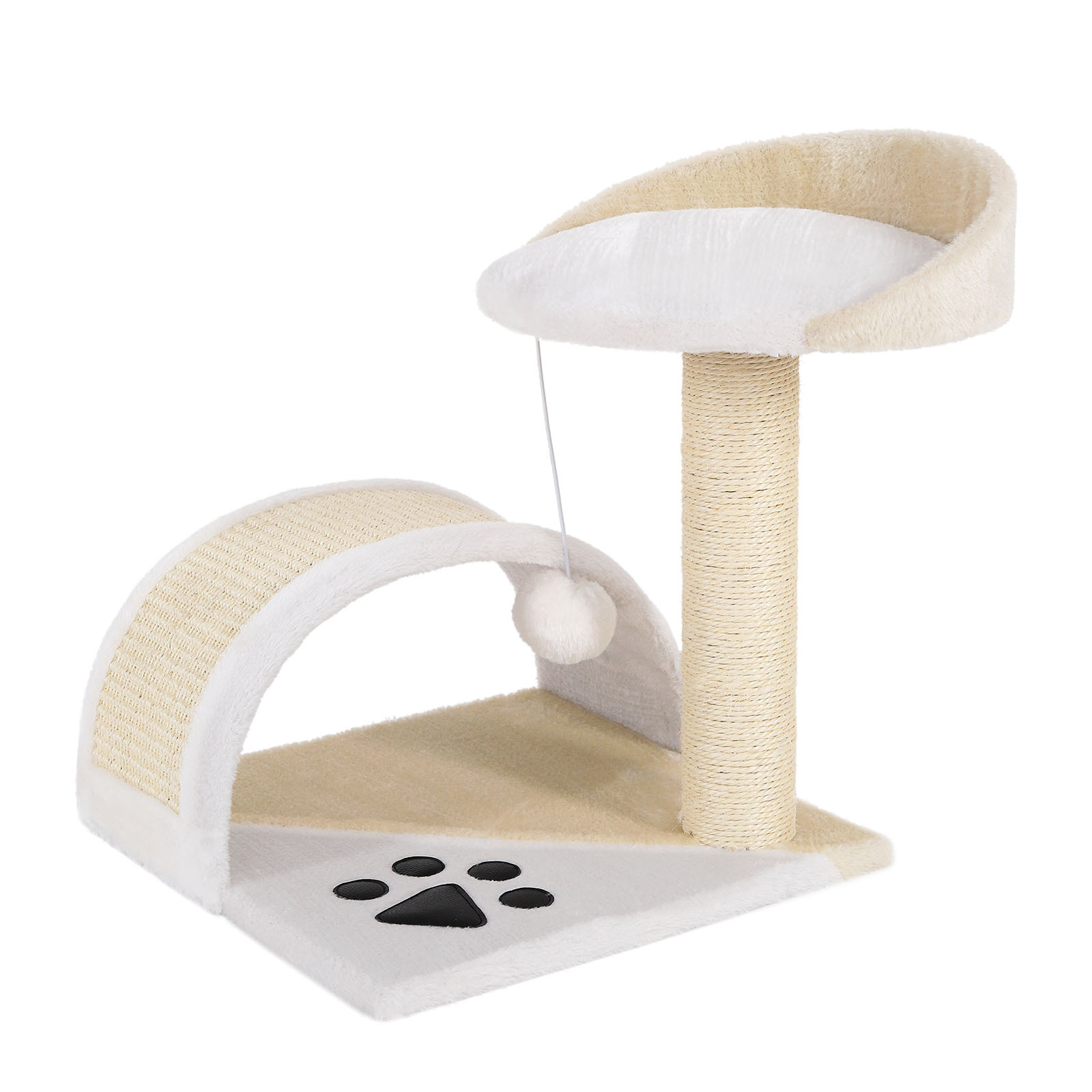 Lionto Kratzbäume Lionto Kratzbaum Höhe 43 cm weiß/ beige