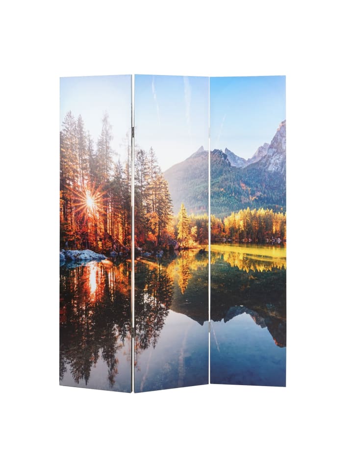 MCW Foto-Paravent mit Schallschutz L55, 180x122cm Waldsee günstig kaufen onesize