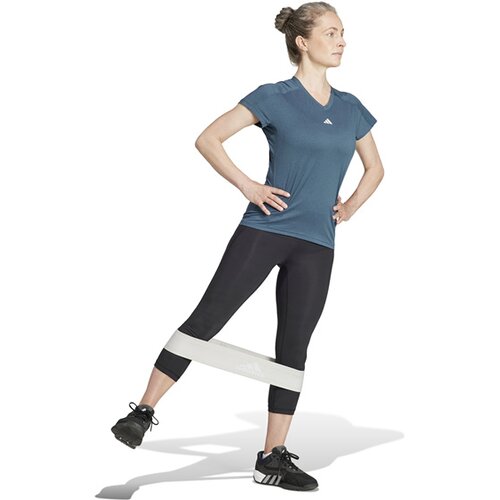 DAMEN SHIRT AEROREADY TRAIN ESSENTIALS MINIMAL BRANDING V-NECK