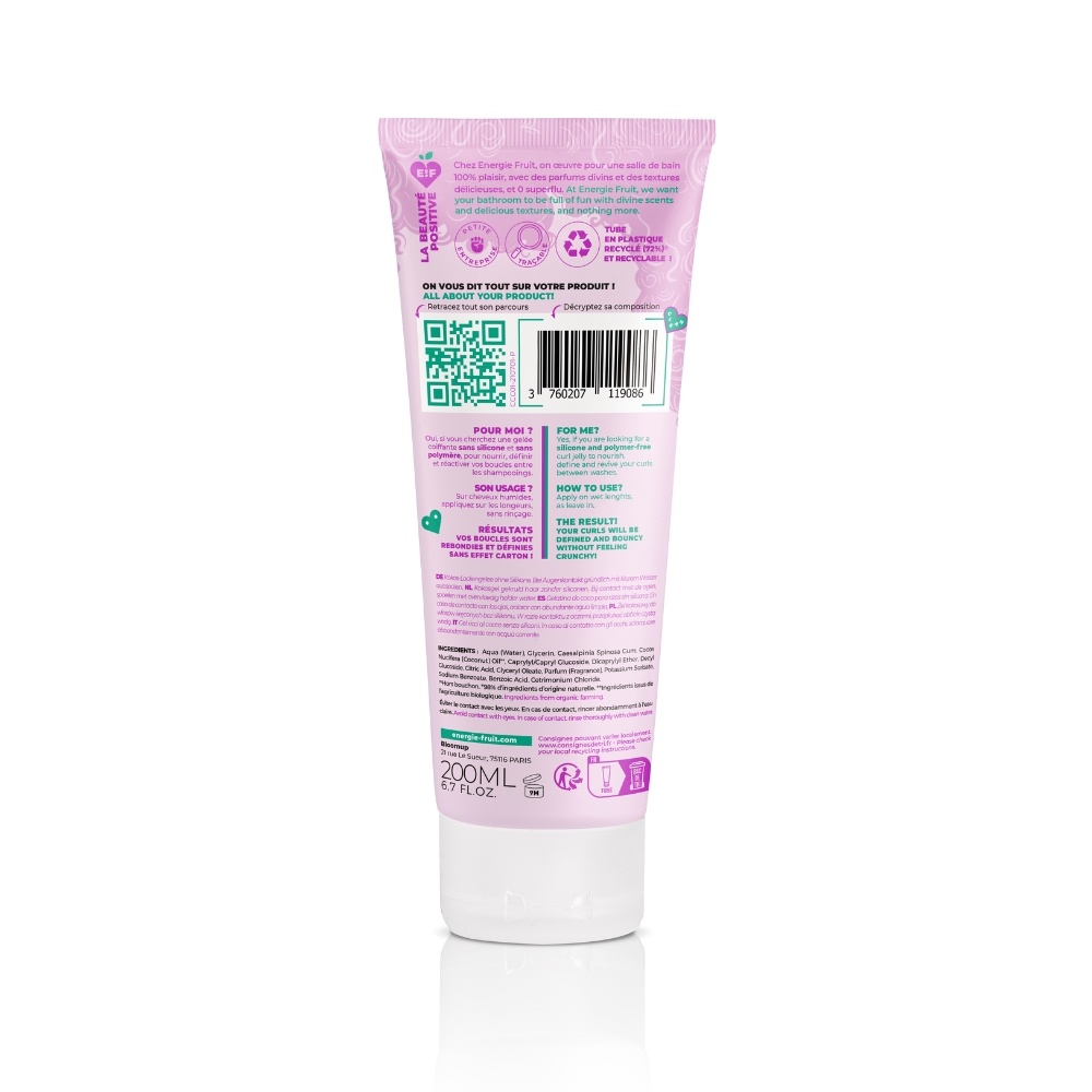 energie fruit COCO CURL GELEE - SANS RINCAGE SANS SILICONE - CHEVEUX BOUCLES & ONDULES GELEE COIFFANTE CHEVEUX BOUCLES