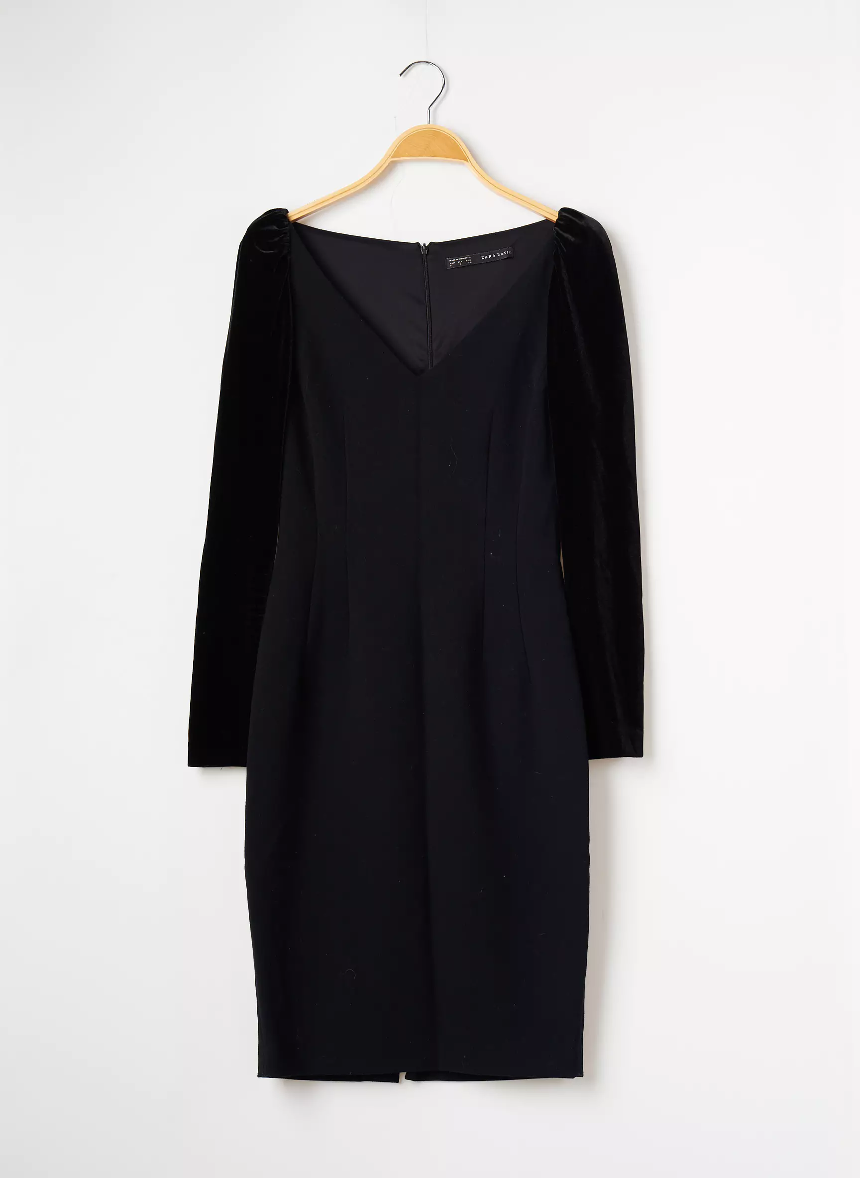 Zara Robes Mi Longues Femme couleur noir