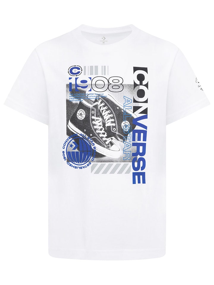 Converse Shirt in Weiß/ Blau günstig kaufen