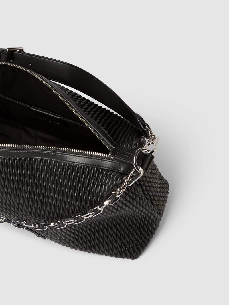Handtasche mit Strukturmuster Modell 'k/kushion xl quilted sb' in schwarz