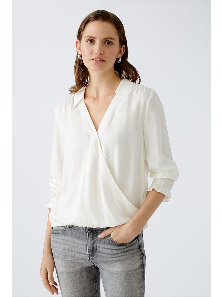 Oui Bluse in Weiß günstig kaufen