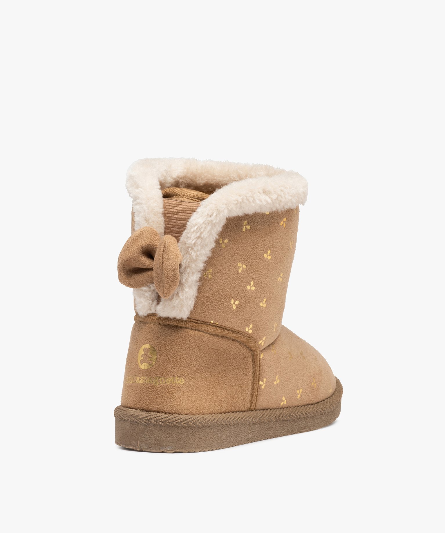 Boots fourrées fille à motifs brillants - LuluCastagnette beige | GEMO