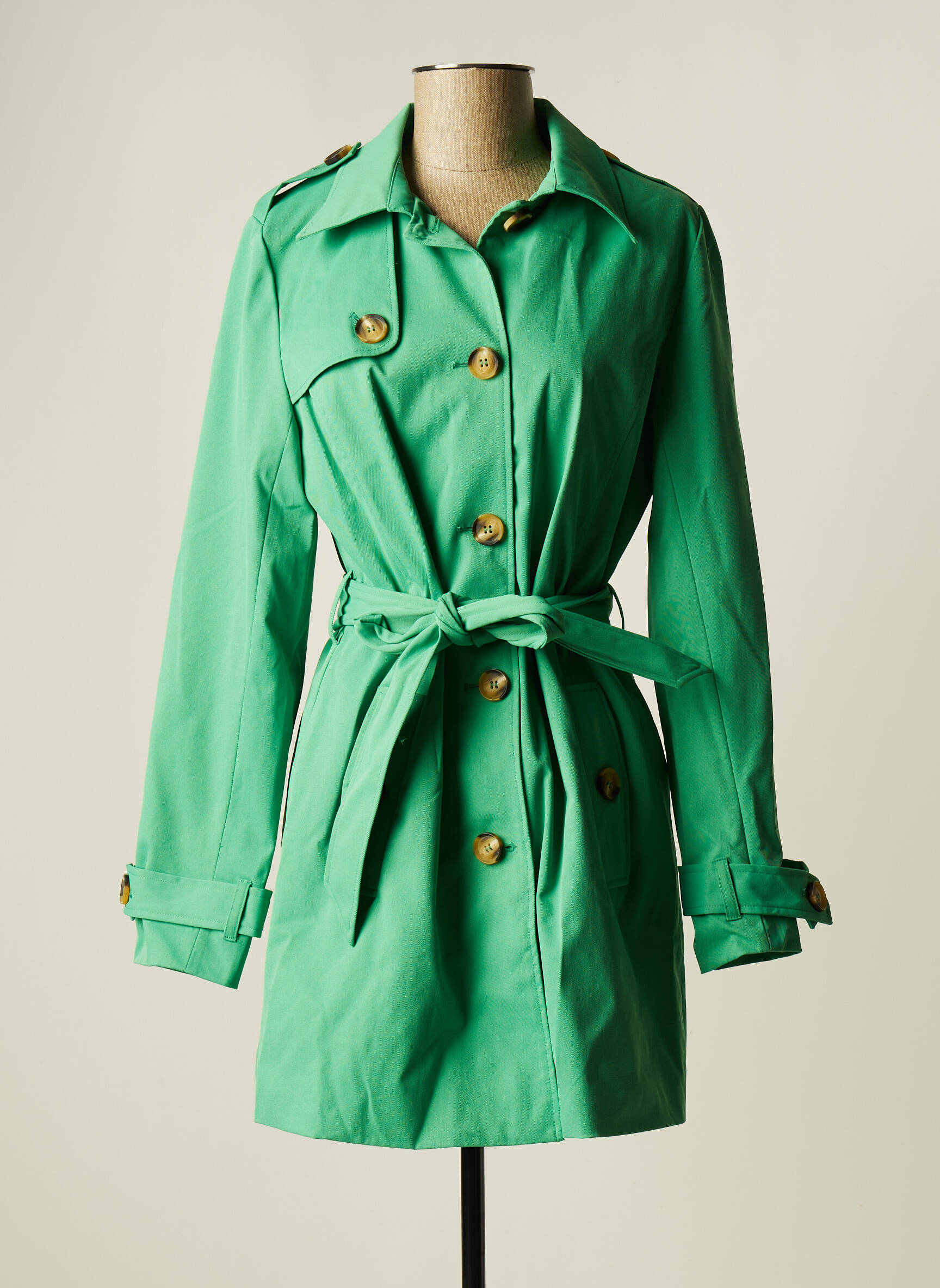 B Young Trenchs Femme couleur vert