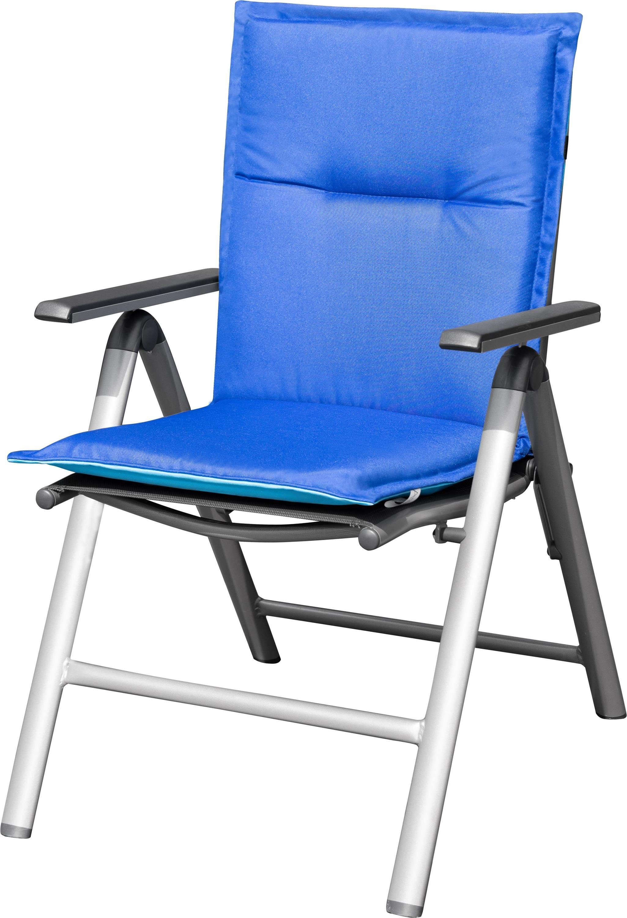 Aspero Sitzauflage 6 Niedriglehner Stuhlauflagen, wendbare Outdoor Auflage