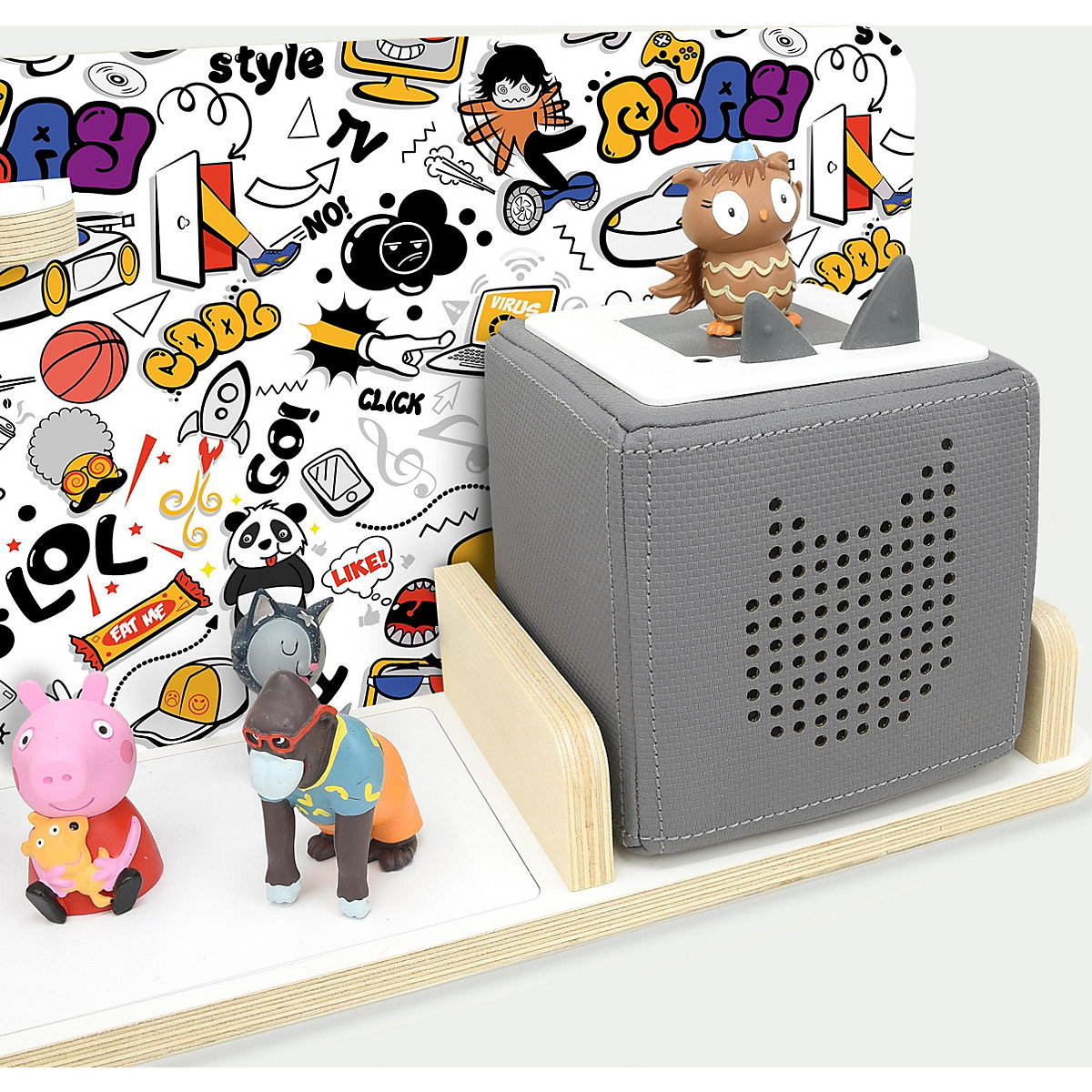 Regal für Musikbox Graffiti, klein - geeignet für Toniebox