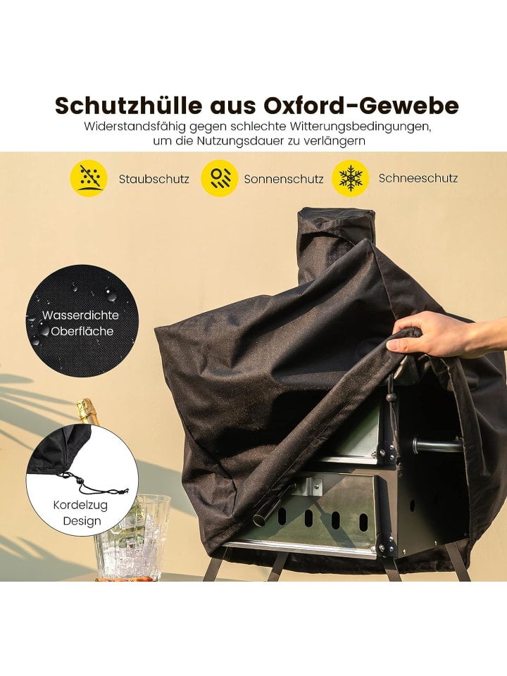 COSTWAY Pizzaofen Outdoor in Schwarz günstig kaufen onesize
