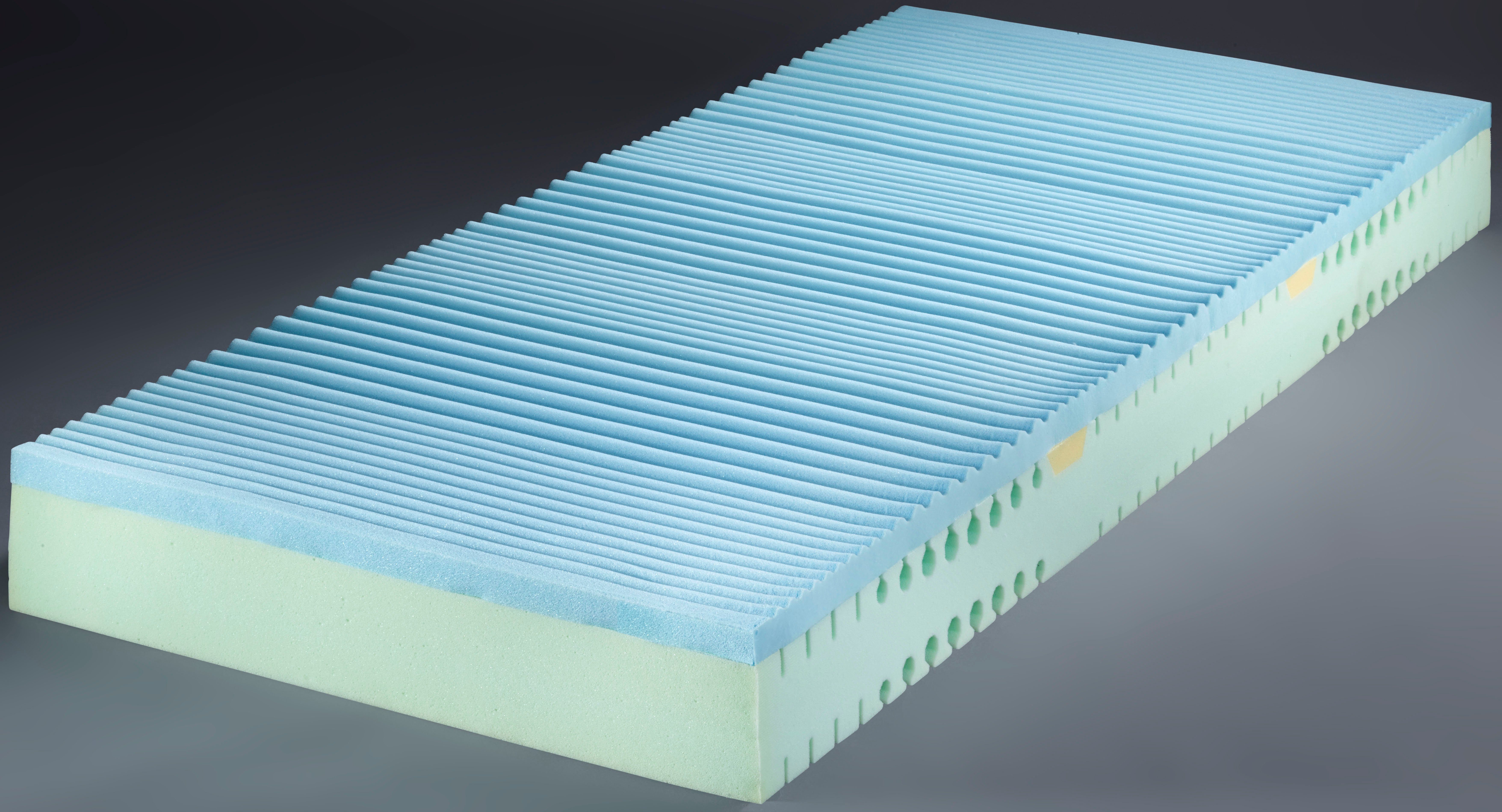 Gelschaummatratze Watergel 2100 KS, Hemafa, 21 cm hoch, mit Wellenschnitt im Kern für ein besseres Liegegefühl
