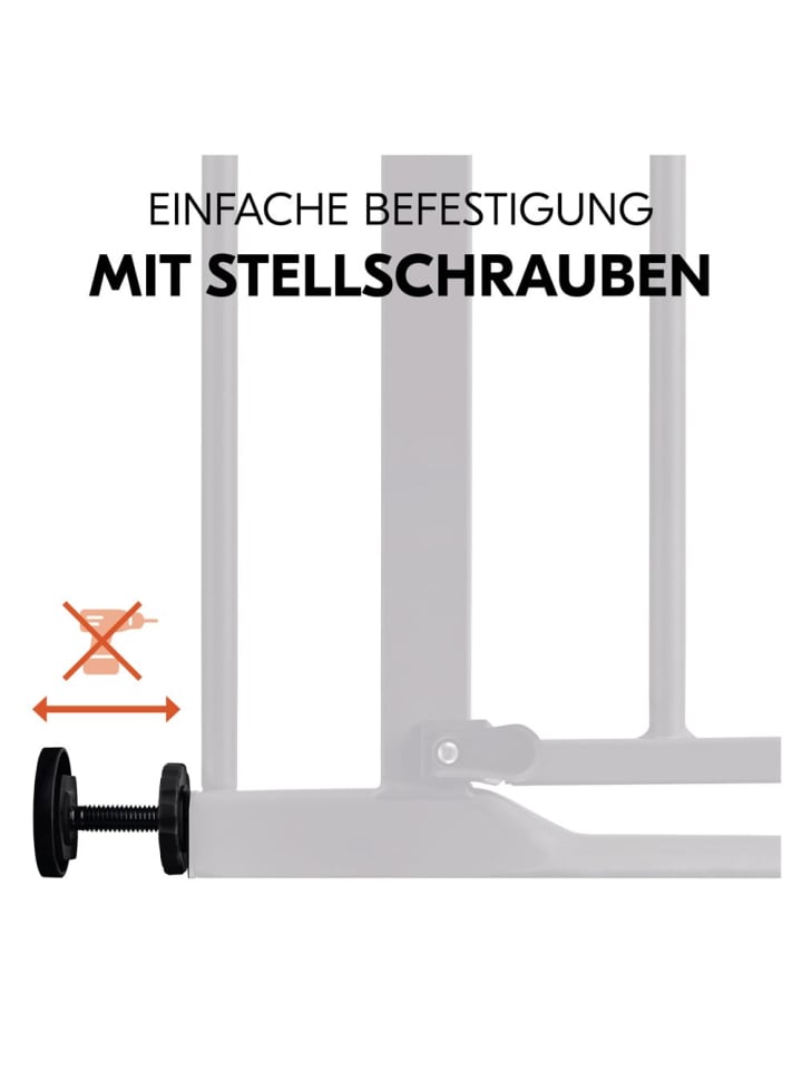 Hauck Türschutzgitter / Treppenschutzgitter Clear Step 2 in schwarz günstig kaufen onesize