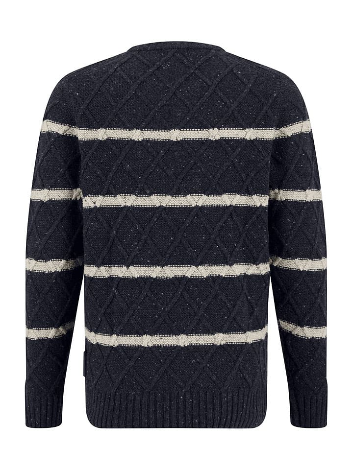 FYNCH-HATTON Pullover in Dunkelblau/ Creme günstig kaufen