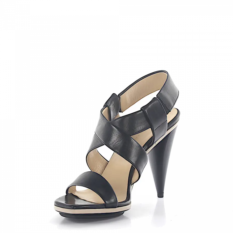 Balenciaga - Riemchensandalen Kalbsleder schwarz - schwarz