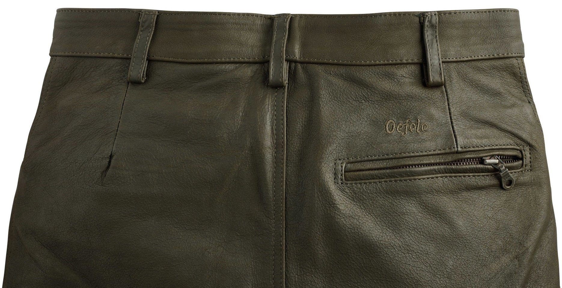 La Chasse® Lederhose Jagd Lederhose aus Büffelleder mit Beintasche Herren strapazierfähig
