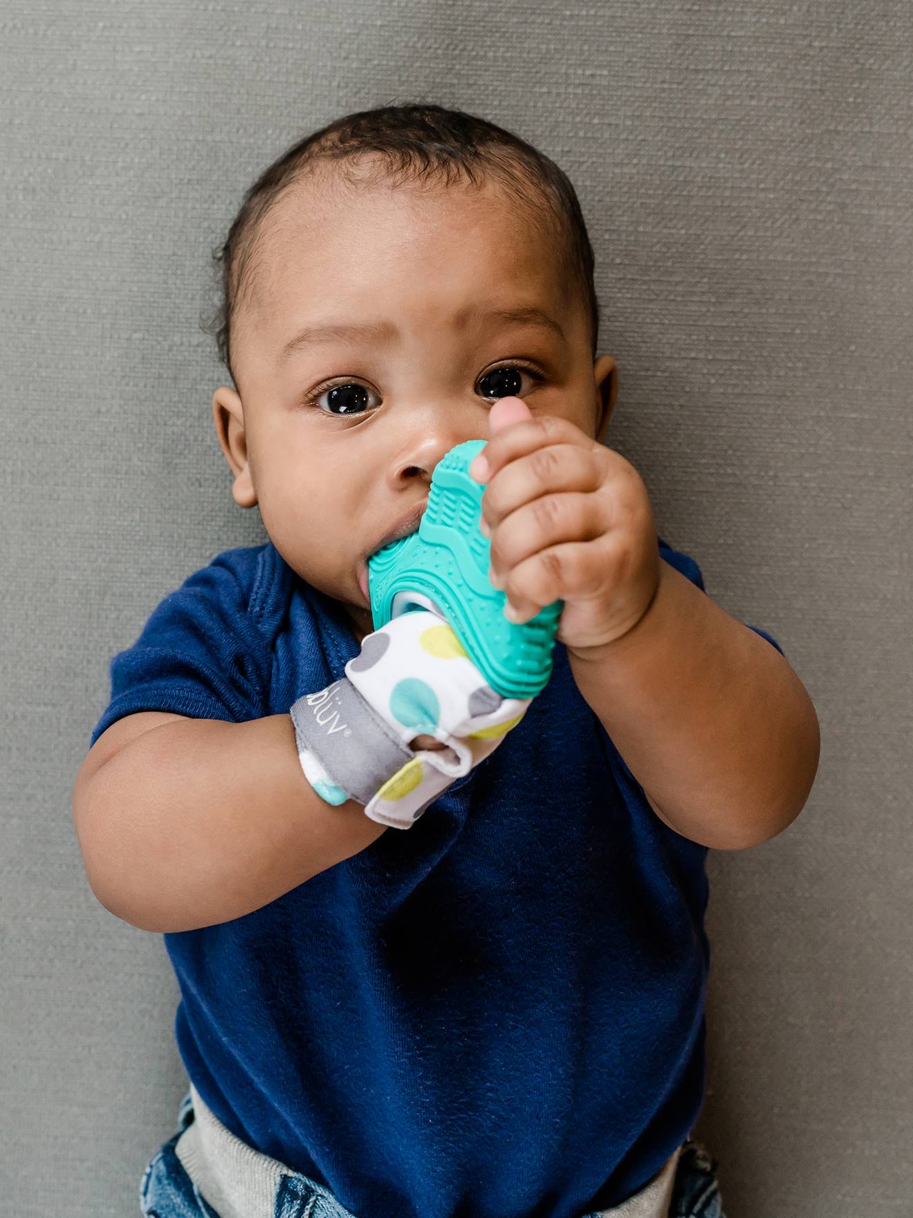 Bbluv Baby Beiß-Handschuh aus Silikon GLÜV Bblüv - blau