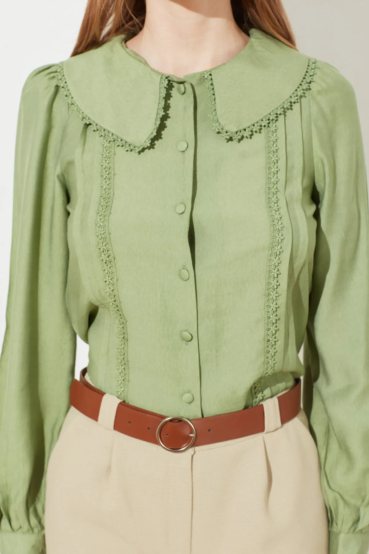 Trendyol Collection  Hemd - Grün - Regular Fit