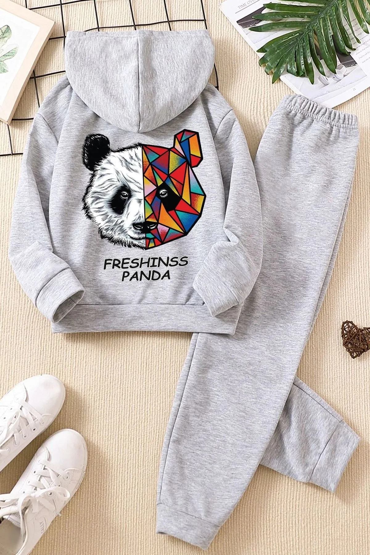 uyguntarz  Kinder-Panda-Trainingsanzug-Set