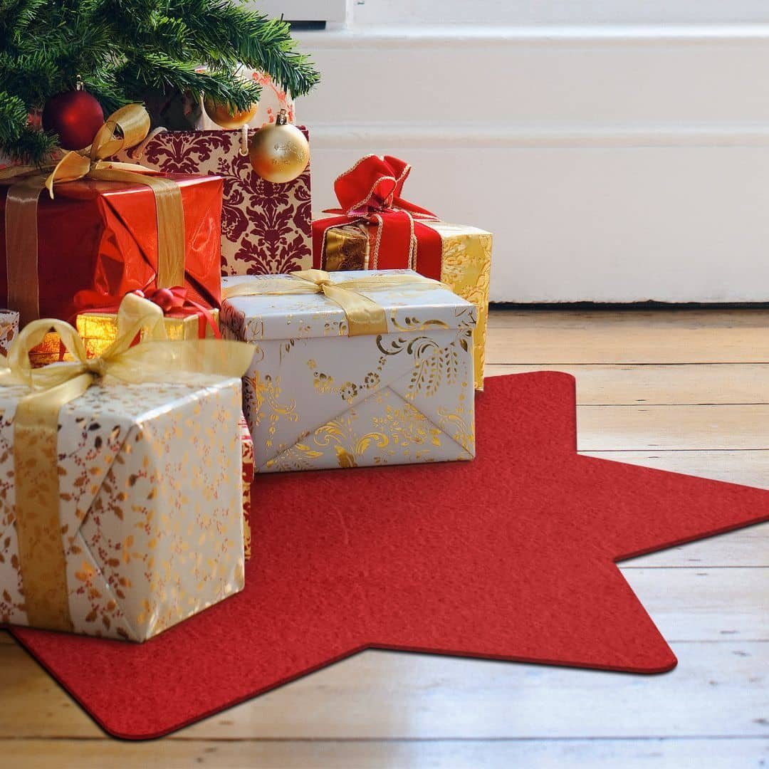 K&L Wall Art Arbeitsplatte Weihnachtsbaumdecke Zimmerpflanzen Stern Ø 49cm Teppich