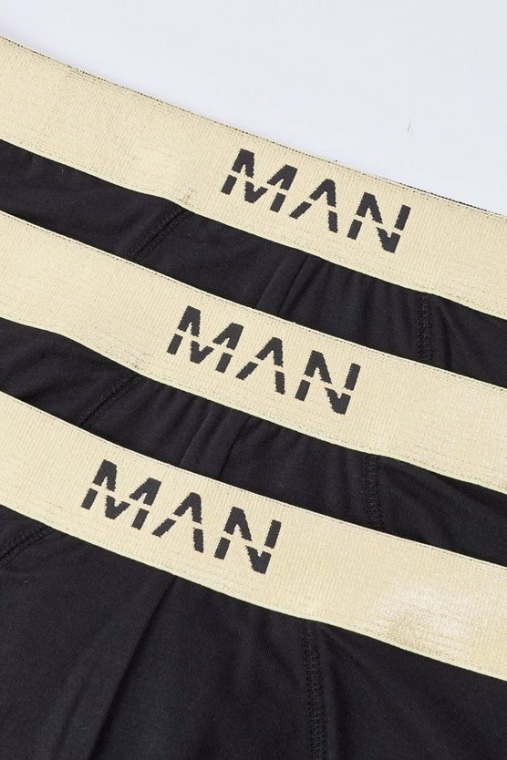 3er-Pack Man-Dash Boxershorts mit Gold-Bund