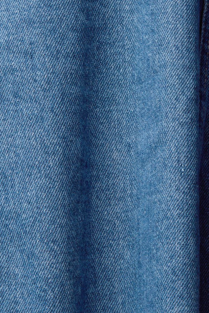 Cropped-Jacke aus Denim mit Fake Fur-Besatz