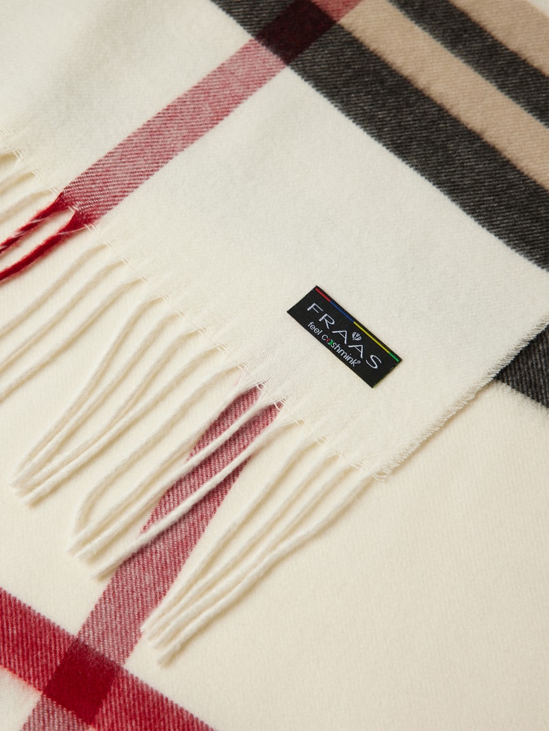 Schal mit Karomuster in offwhite